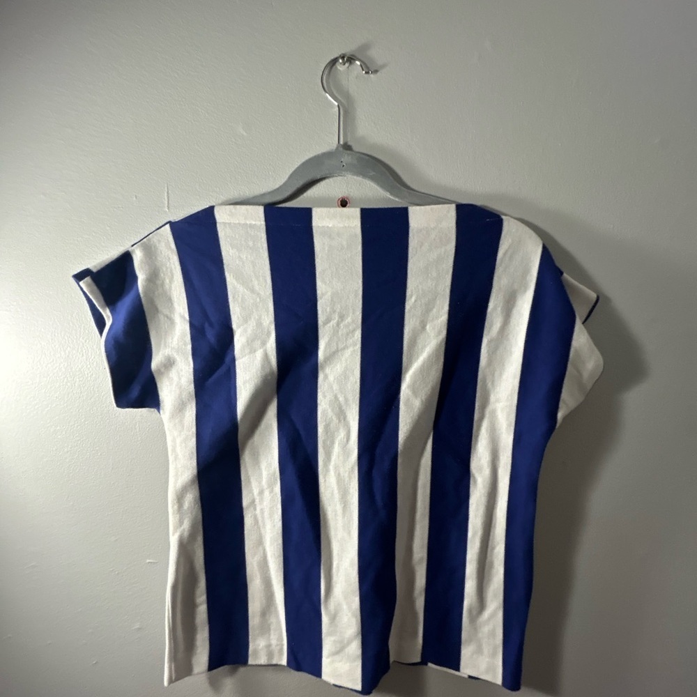 Vintage White Stag Blue and White Striped Tee - Picture 2 of 5